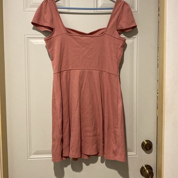 Wild Fable Mauve Cap Short Sleeve Fit and Flare Knit Skater Dress Size XL - Picture 2 of 3